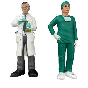 Lakeshore Learning Doctor & Surgeon Vinyl Figures 5.5” Community Helpers - Q
